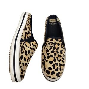 KEDS Kate‎ Spade Double Decker Shoes Womens 9.5 Leopard Slip On Print